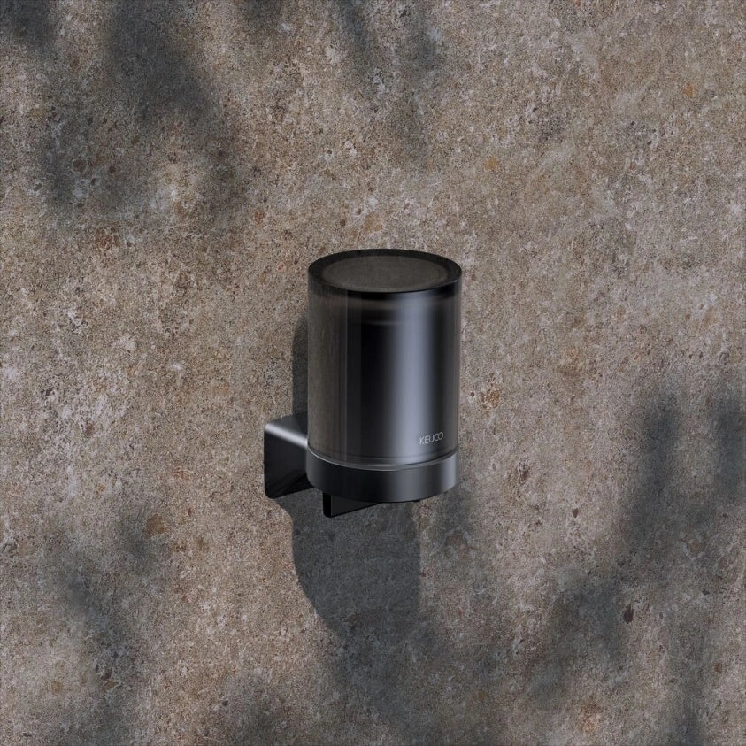 Keuco Aveno Soap Dispenser with Holder in Matt Black