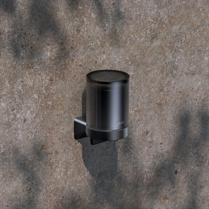 Keuco Aveno Soap Dispenser with Holder in Matt Black