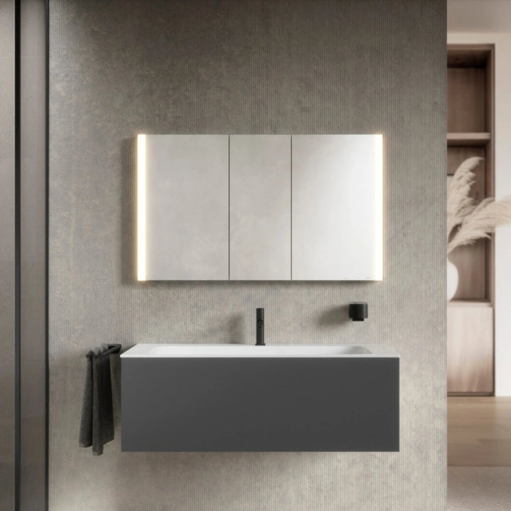 Keuco Somaris 1200mm Triple Mirror Cabinet with Demister