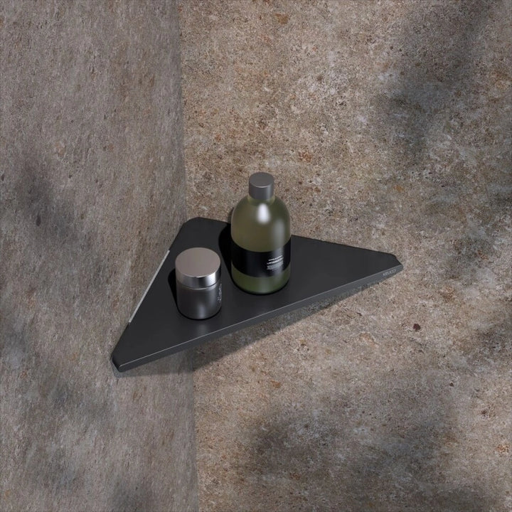 Keuco Aveno Matt Black Corner Shower Shelf