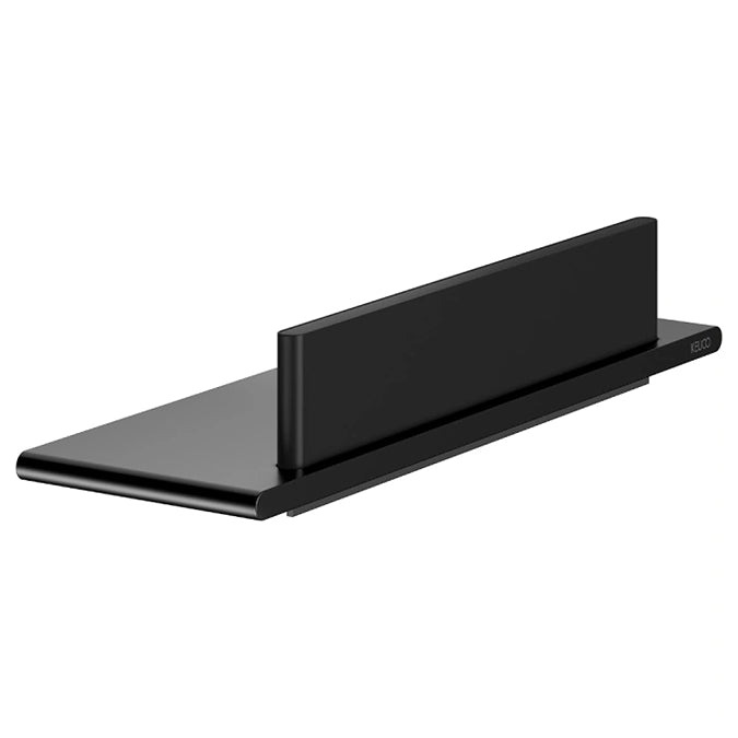 Keuco Aveno Matt Black Wall Mounted Shower Shelf with Glass Wiper
