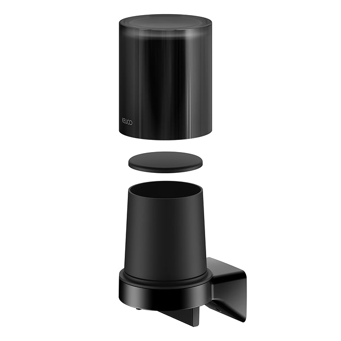 Keuco Aveno Soap Dispenser with Holder in Matt Black