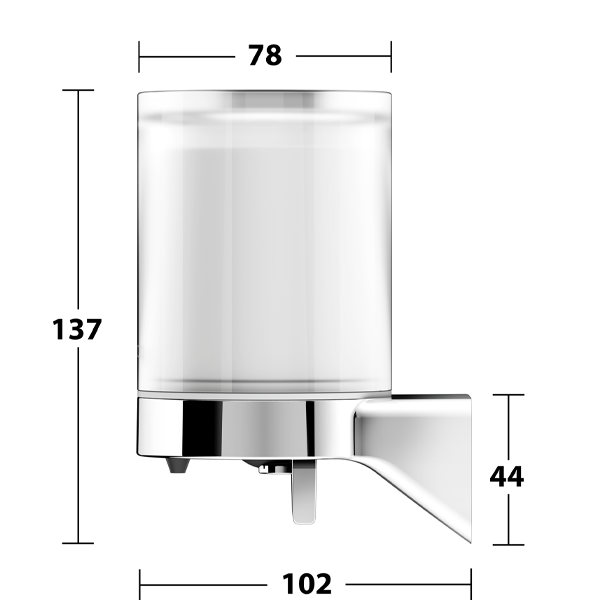 Keuco Aveno Soap Dispenser with Holder in Chrome