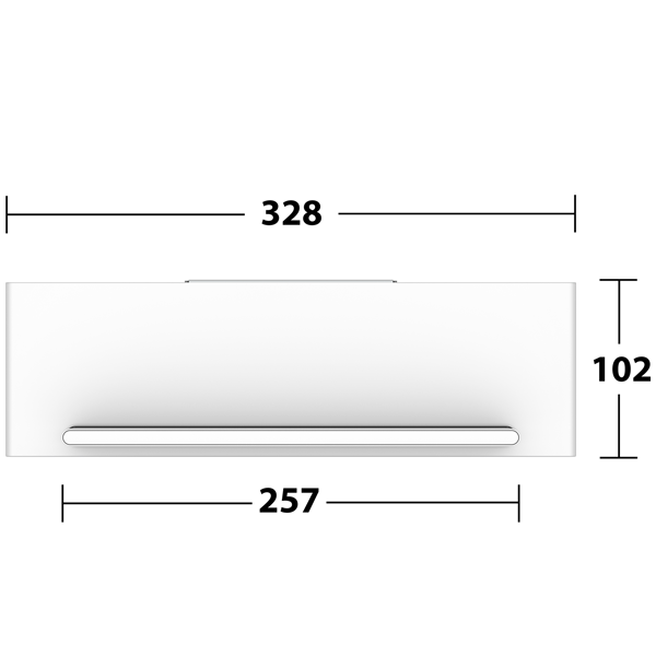 Keuco Aveno Matt White Wall Mounted Shower Shelf with Glass Wiper