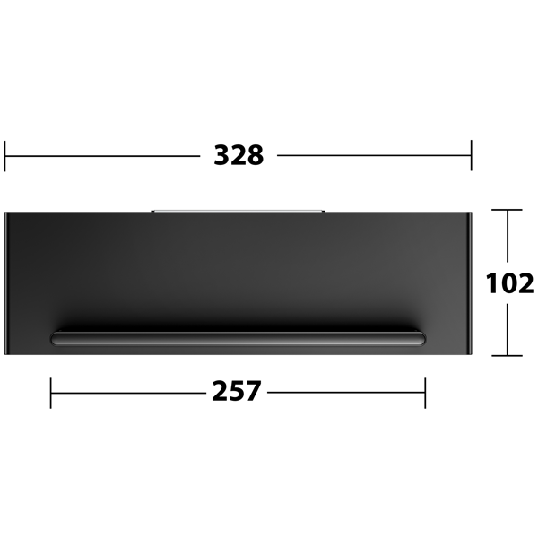 Keuco Aveno Matt Black Wall Mounted Shower Shelf with Glass Wiper