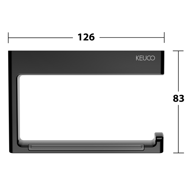 Keuco Aveno Matt Black Toilet Roll Holder