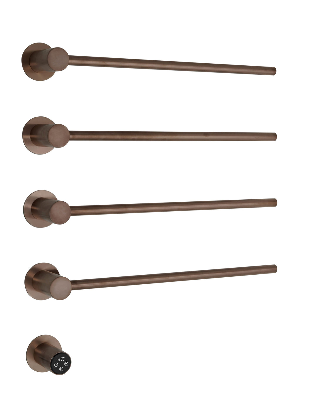 JTP Onyx Brushed Bronze Designer 536mm x 610mm Electric Towel Radiator