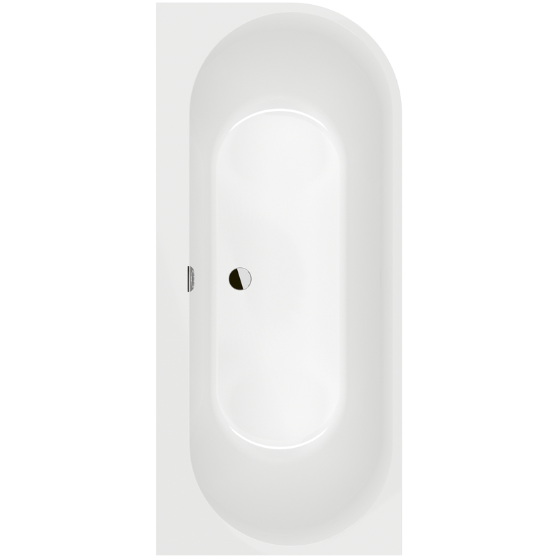 Villeroy & Boch Oberon 2.1 Back-To-Wall Oval Corner Bath 1800 x 800mm