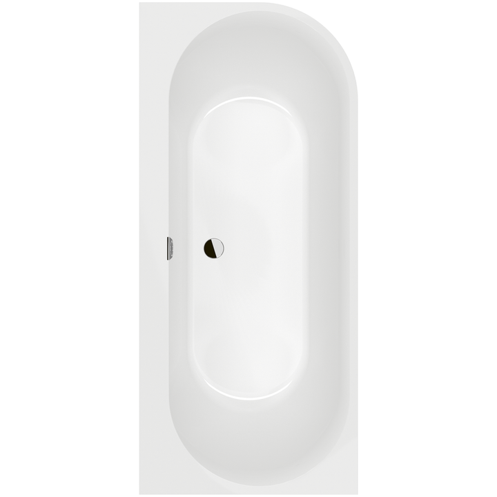 Villeroy & Boch Oberon 2.1 Back-To-Wall Oval Corner Bath 1800 x 800mm