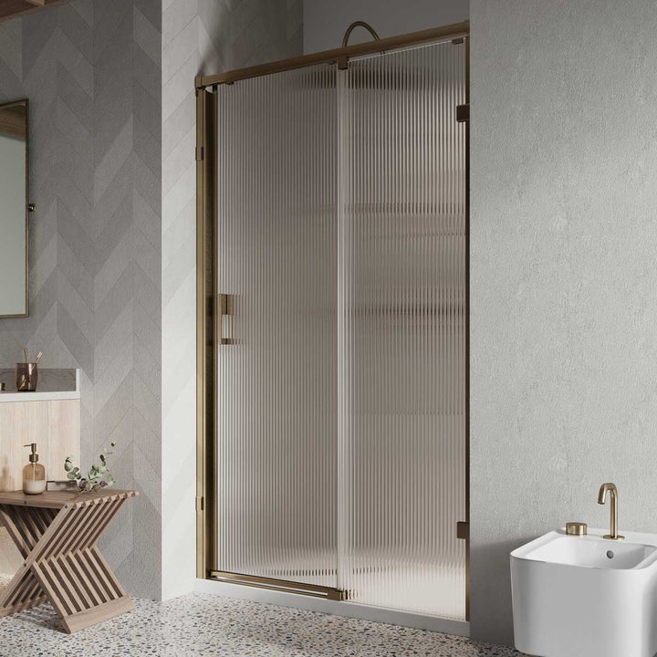 Roman Liberty 1200mm Sliding Door With Fluted Glass For Alcove Fitting