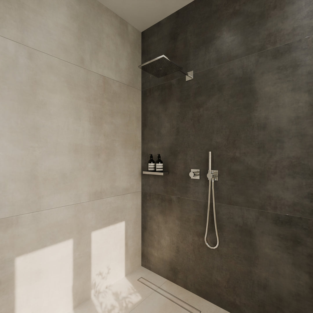 Keuco IXMO Shower Set 8 Square Thermostatic Mixer In Chrome