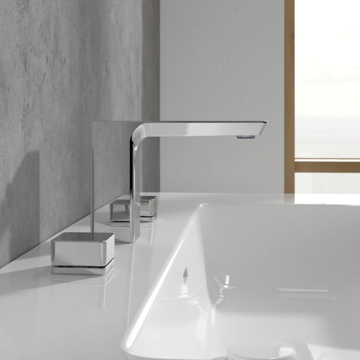 Villeroy & Boch Subway 3.0 Three Hole Deck Mounted Basin Mixer in Chrome