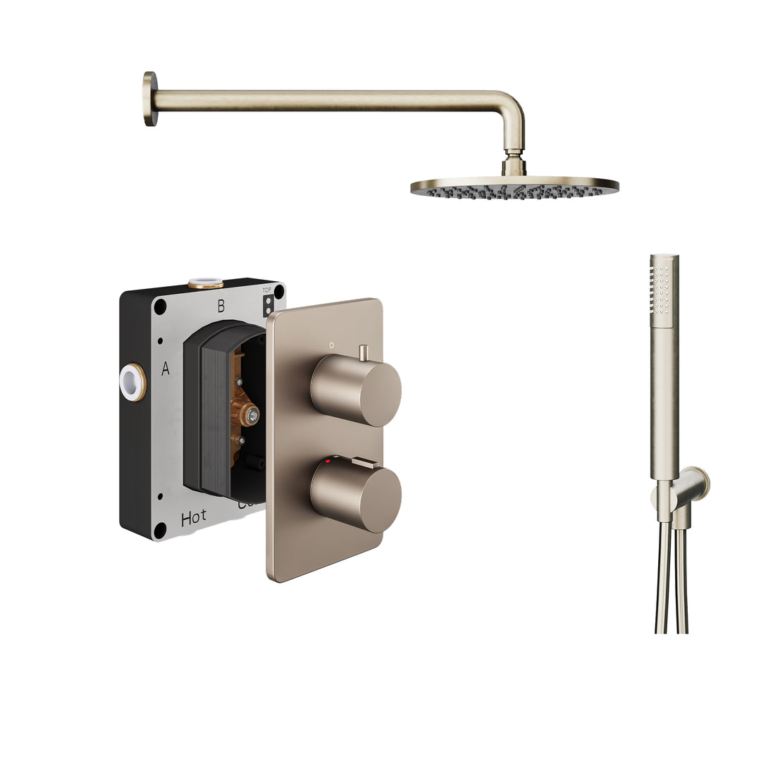 Abacus 4 Piece Shower Pack Brushed Nickel