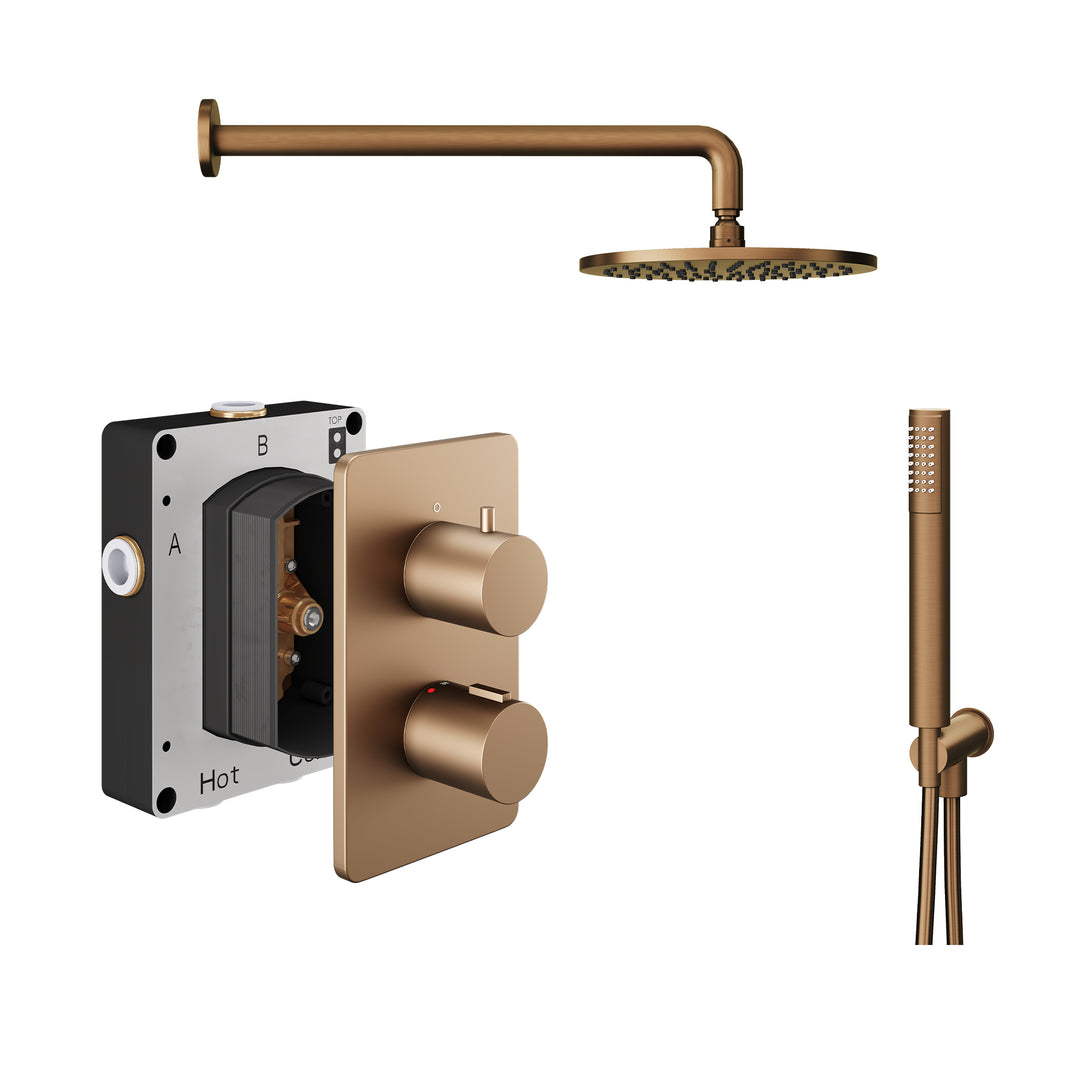 Abacus 4 Piece Shower Pack Brushed Bronze