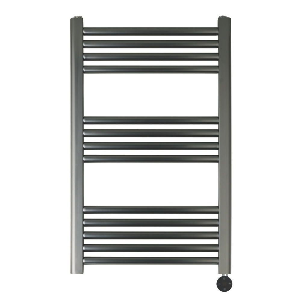 JTP Vos Brushed Black 800mm x 500mm Electric Towel Radiator