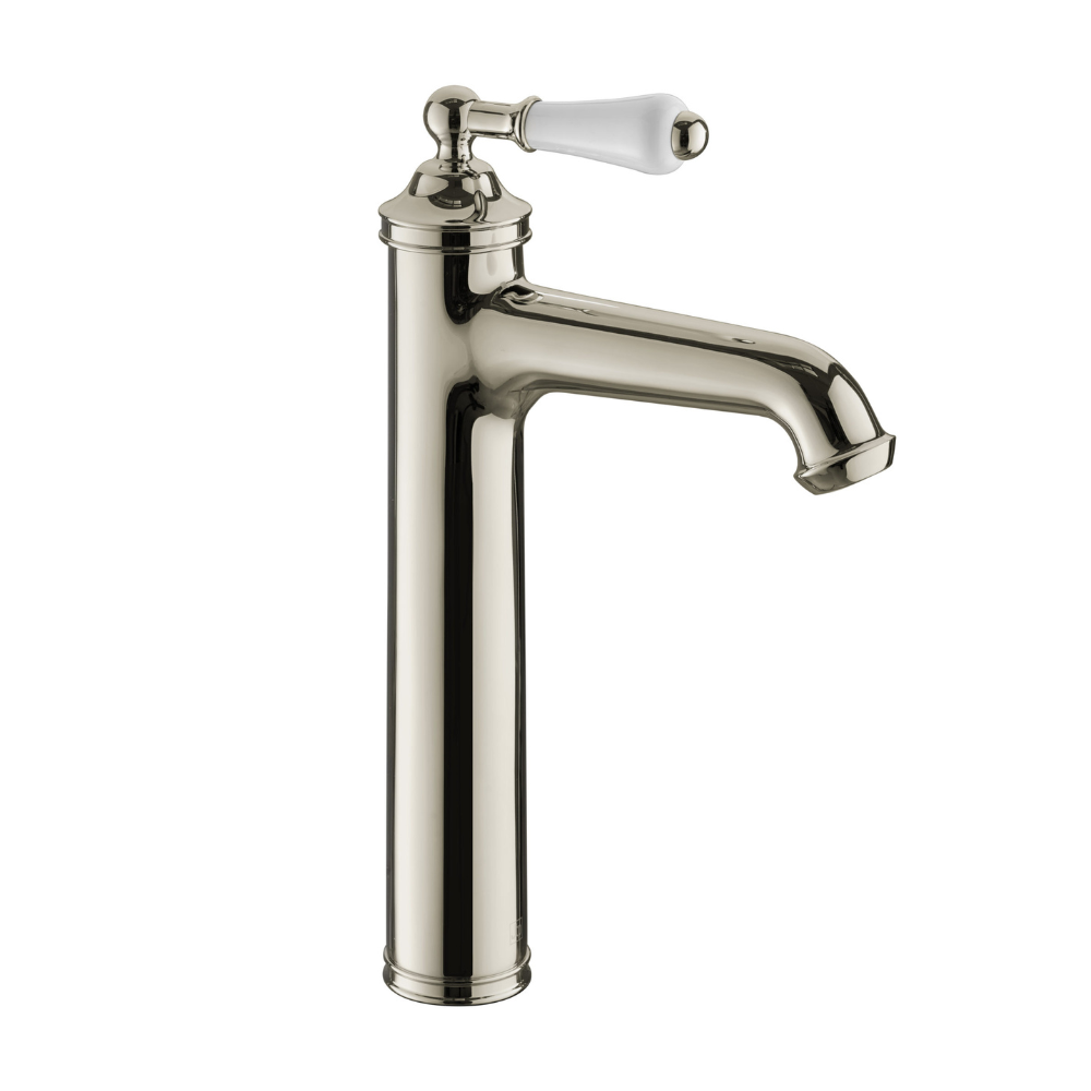 JTP Grosvenor Pinch Tall Single Lever Basin Mixer In Nickel