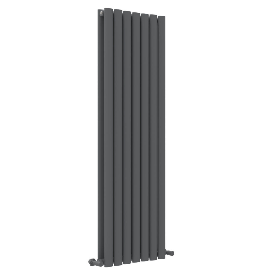 Vertical Radiator 1600 JTP Primo Anthracite Oval Double Room Vertical Radiator 1600 x 420 ...