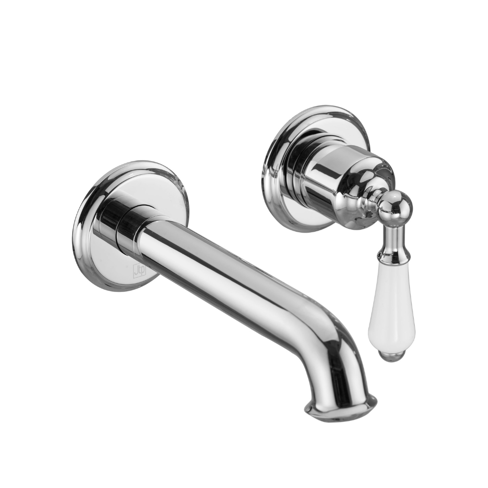 JTP Grosvenor Cross Single Lever Wall Mounted Basin Mixer In Chrome