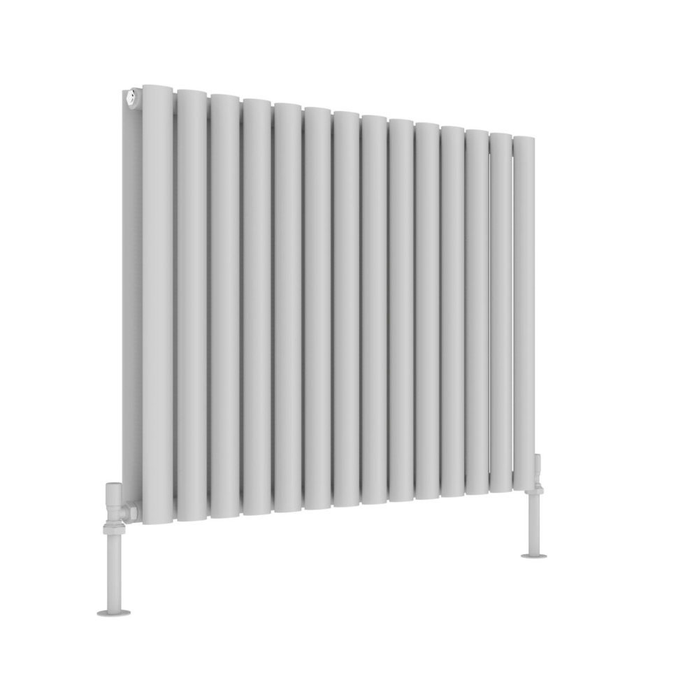 JTP Primo White Oval Double Room Horizontal Radiator 600 x 840