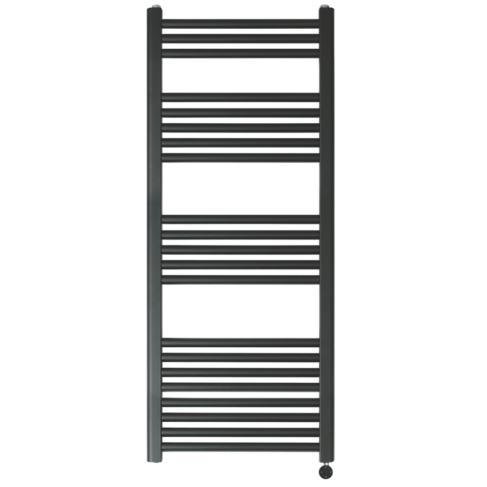 JTP Vos Matt Black 1200mm x 500mm Electric Towel Radiator