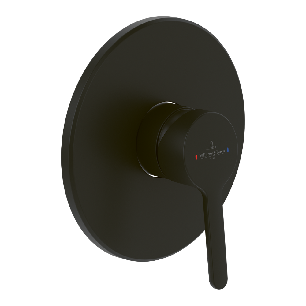Villeroy & Boch Skyla Concealed Single Lever Bath Shower Mixer In Matt Black