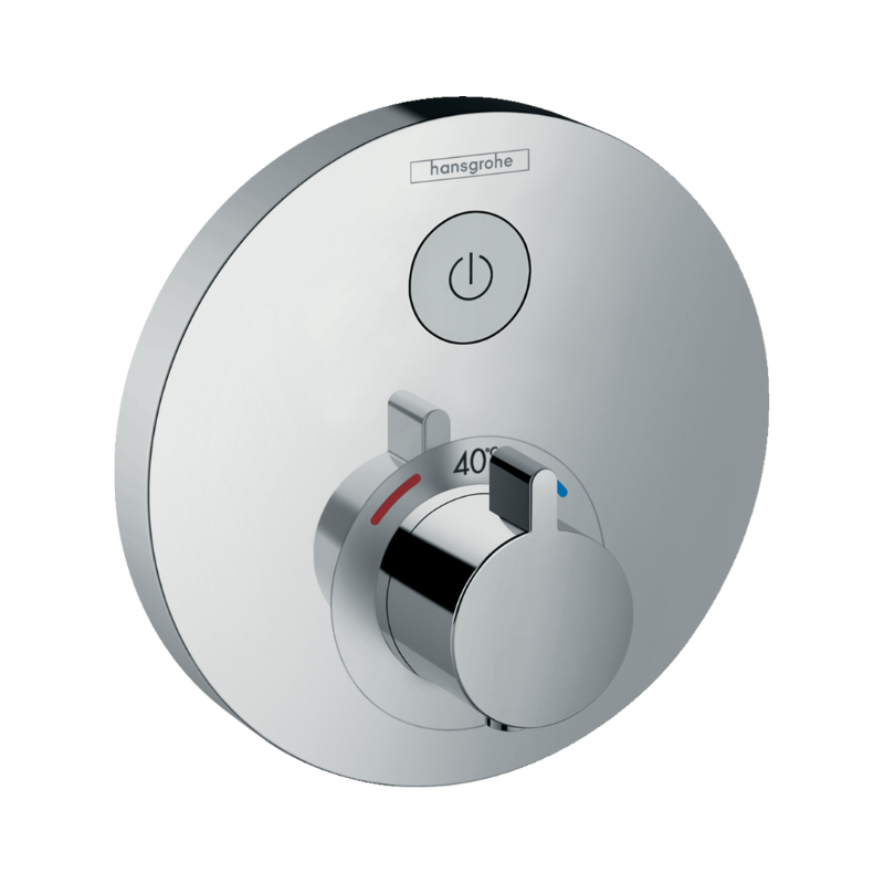 15744000 Hansgrohe ShowerSelect Round Thermostatic Mixer 1 Outlet – Bathrooms ...