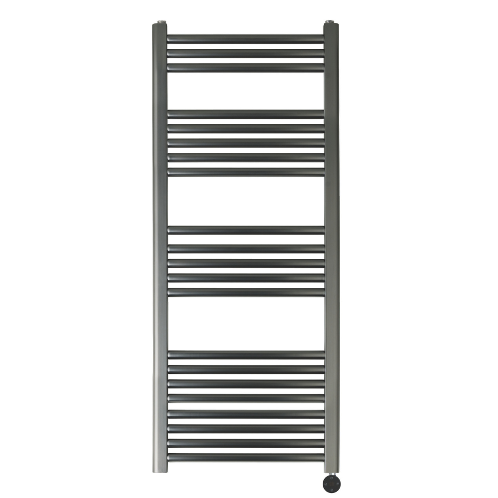JTP Vos Brushed Black 1200mm x 500mm Electric Towel Radiator