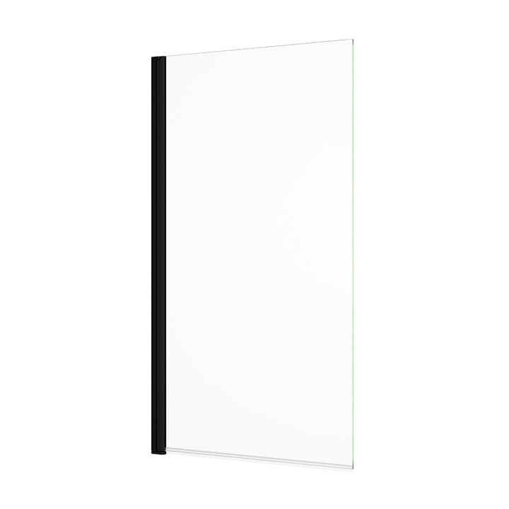 Abacus Matt Black Bath Screen 1500mm x 800mm