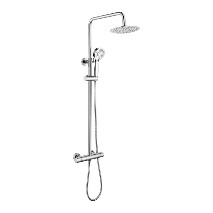 Abacus Emotion Thermostatic Exposed Slide Rail Shower Valve Kit Chrome