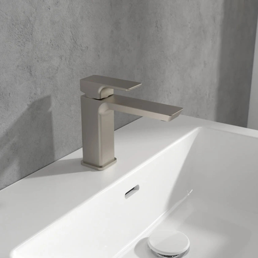 Villeroy & Boch Subway 3.0 Single Lever Basin Mixer In Brushed Nickel