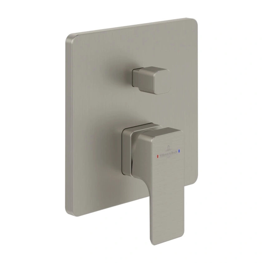 Villeroy & Boch Subway 3.0 Concealed Single-Lever Shower Mixer with 2 Outlets Brushed Nickel