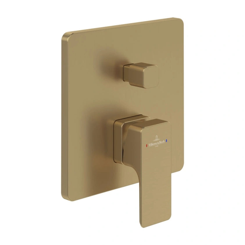 Villeroy & Boch Subway 3.0 Concealed Single-Lever Shower Mixer with 2 Outlets Brushed Gold