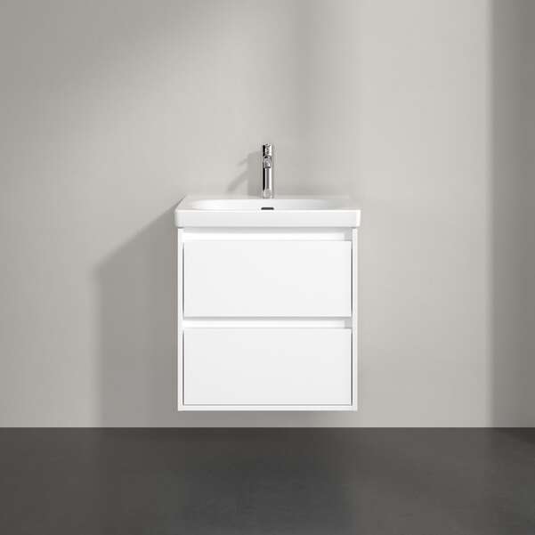 Villeroy & Boch Skyla 600mm Two Drawer Vanity Unit Brilliant White & Washbasin