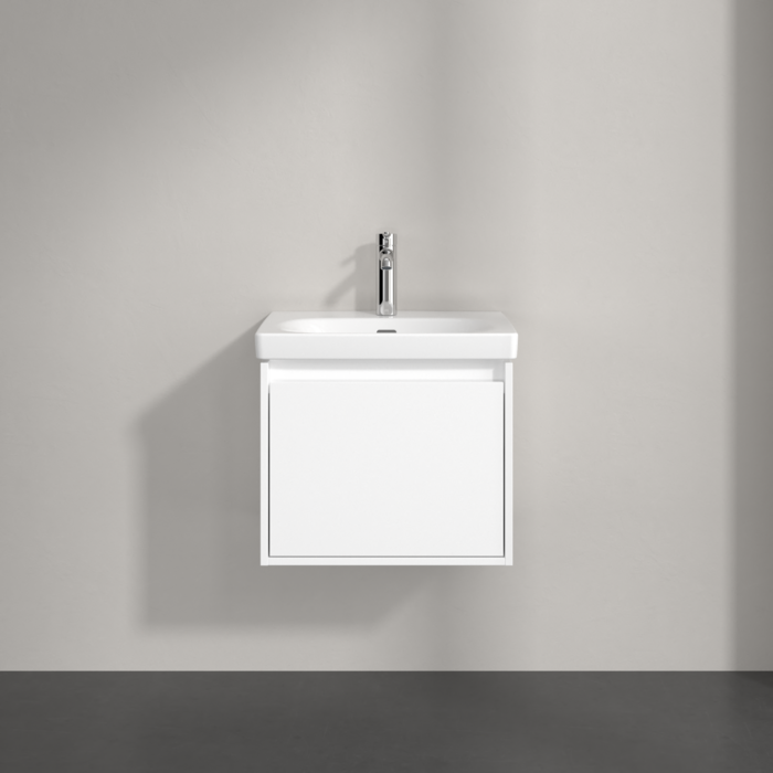 Villeroy & Boch Skyla 600mm Wall Hung Vanity Unit Brilliant White & Washbasin