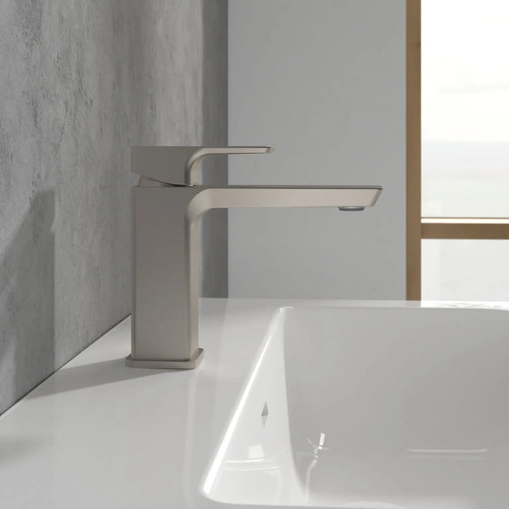 Villeroy & Boch Subway 3.0 Single Lever Basin Mixer In Brushed Nickel