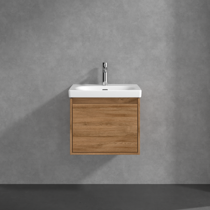 Villeroy & Boch Skyla 550mm Wall Hung Vanity Unit Kansas Oak & Washbasin