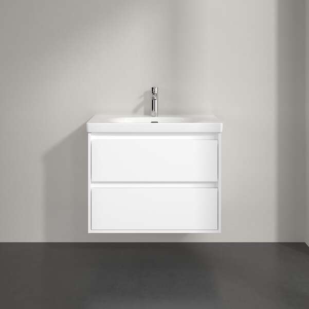 Villeroy & Boch Skyla 800mm Two Drawer Vanity Unit Brilliant White & Washbasin