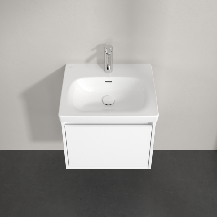 Villeroy & Boch Skyla 600mm Wall Hung Vanity Unit Brilliant White & Washbasin