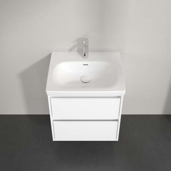 Villeroy & Boch Skyla 600mm Two Drawer Vanity Unit Brilliant White & Washbasin