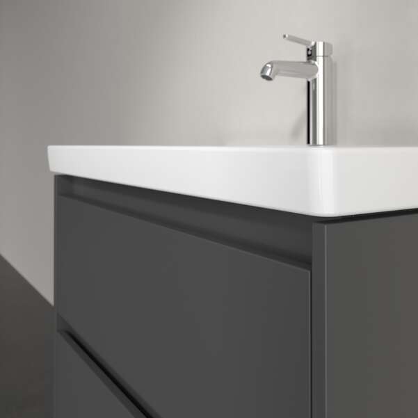 Villeroy & Boch Skyla 800mm Two Drawer Vanity Unit Graphite & Washbasin