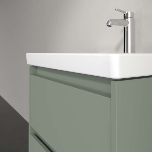 Villeroy & Boch Skyla 600mm Two Drawer Vanity Unit Soft Green & Washbasin