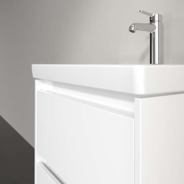 Villeroy & Boch Skyla 600mm Two Drawer Vanity Unit Brilliant White & Washbasin
