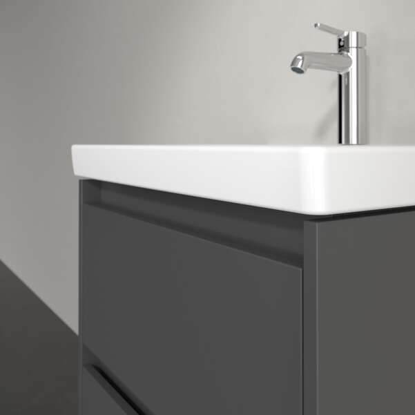 Villeroy & Boch Skyla 600mm Two Drawer Vanity Unit Graphite & Washbasin