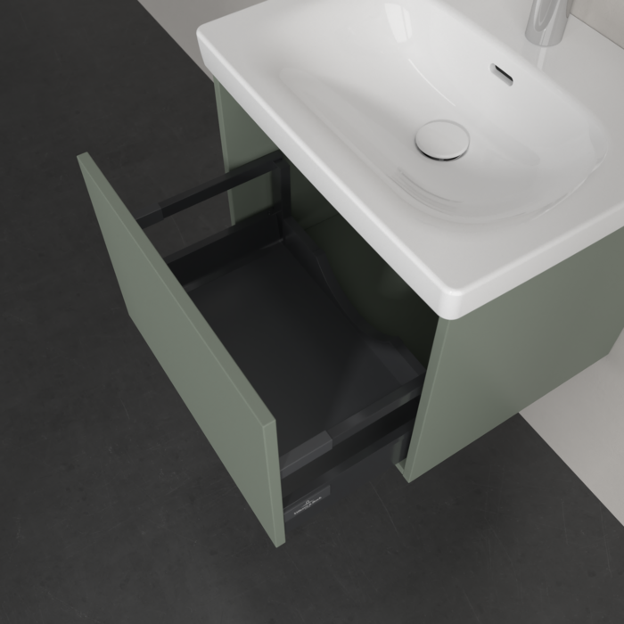 Villeroy & Boch Skyla 600mm Wall Hung Vanity Unit Soft Green & Washbasin