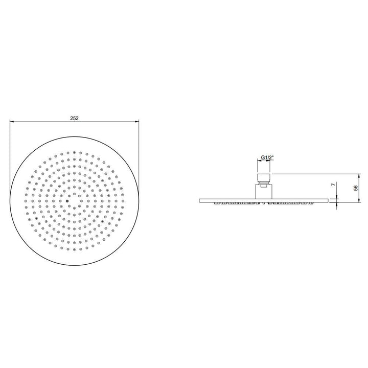Villeroy & Boch Round Complete Shower Set Matt Black