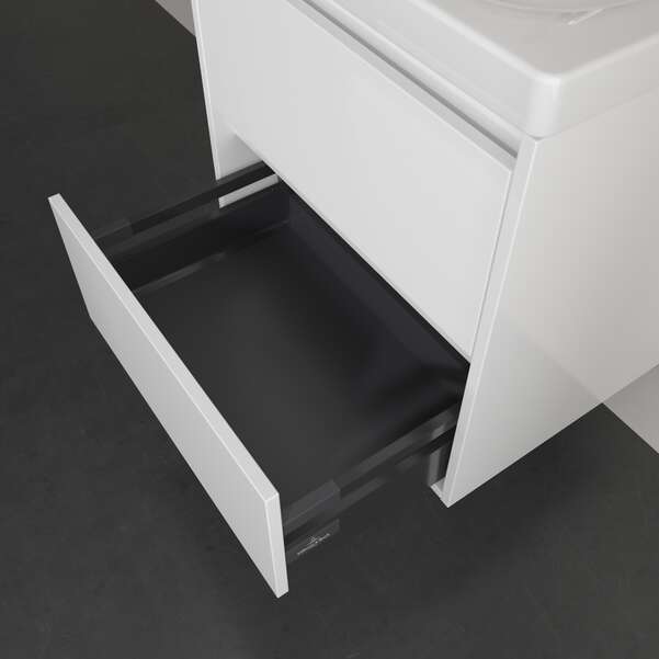 Villeroy & Boch Skyla 600mm Two Drawer Vanity Unit Brilliant White & Washbasin