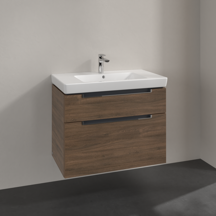 Villeroy & Boch Subway 2.0 800mm Wall Hung 2 Drawer Vanity Unit & Basin
