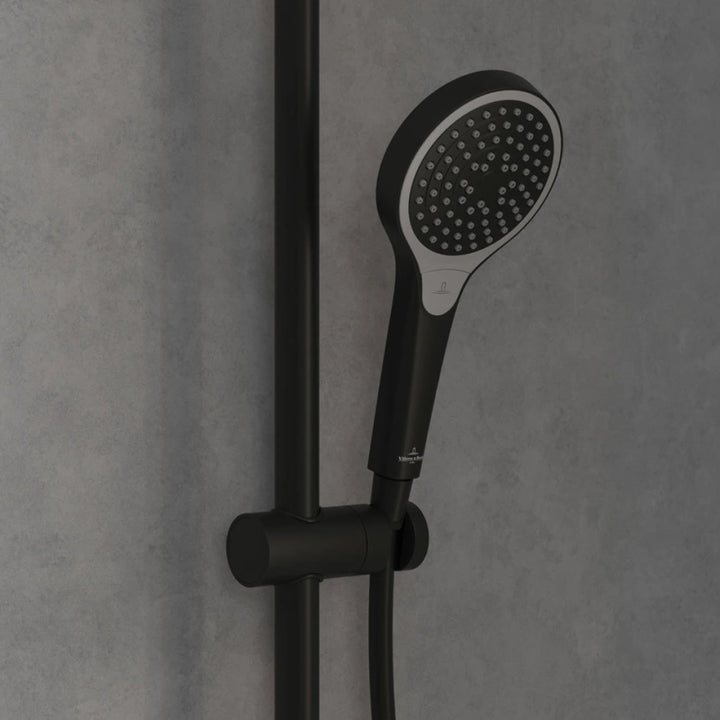 Villeroy & Boch Verve Thermostatic Shower System In Matt Black