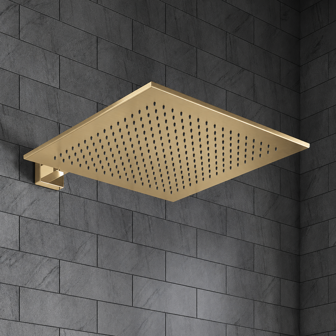 Villeroy & Boch Premium Square Complete Shower Set Brushed Gold