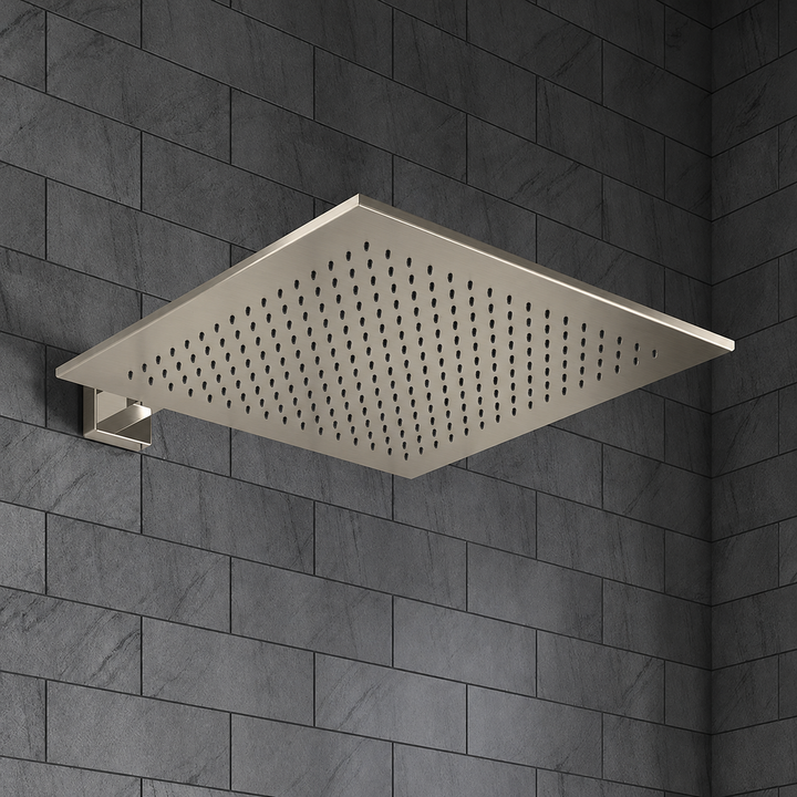 Villeroy & Boch Premium Square Complete Shower Set Brushed Nickel
